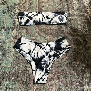 Bandeau style bikini with tie dye print size small by Shein. Brand new!